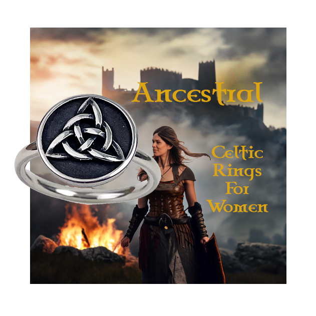 Triquetra Knot within Circle women's Ring
