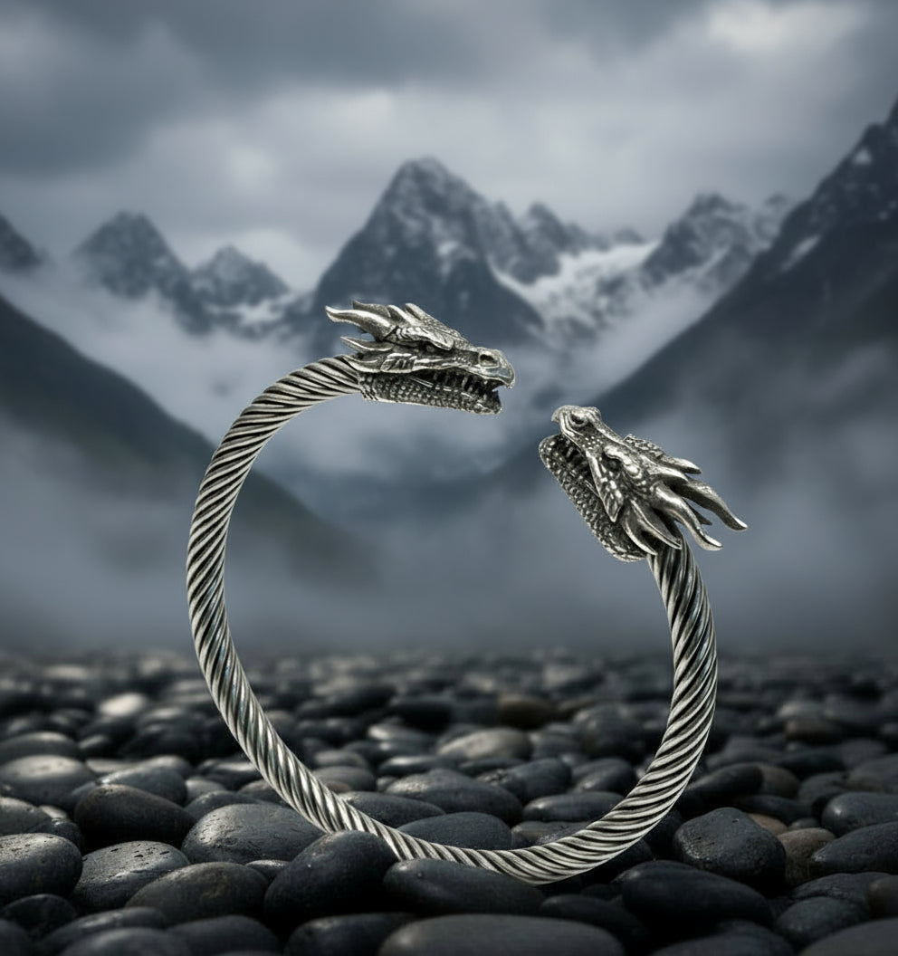 Dragon Torc Stainless Steel Bracelet