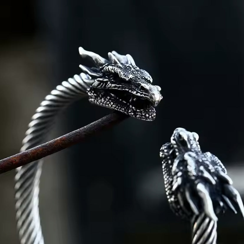 Dragon Torc Stainless Steel Bracelet