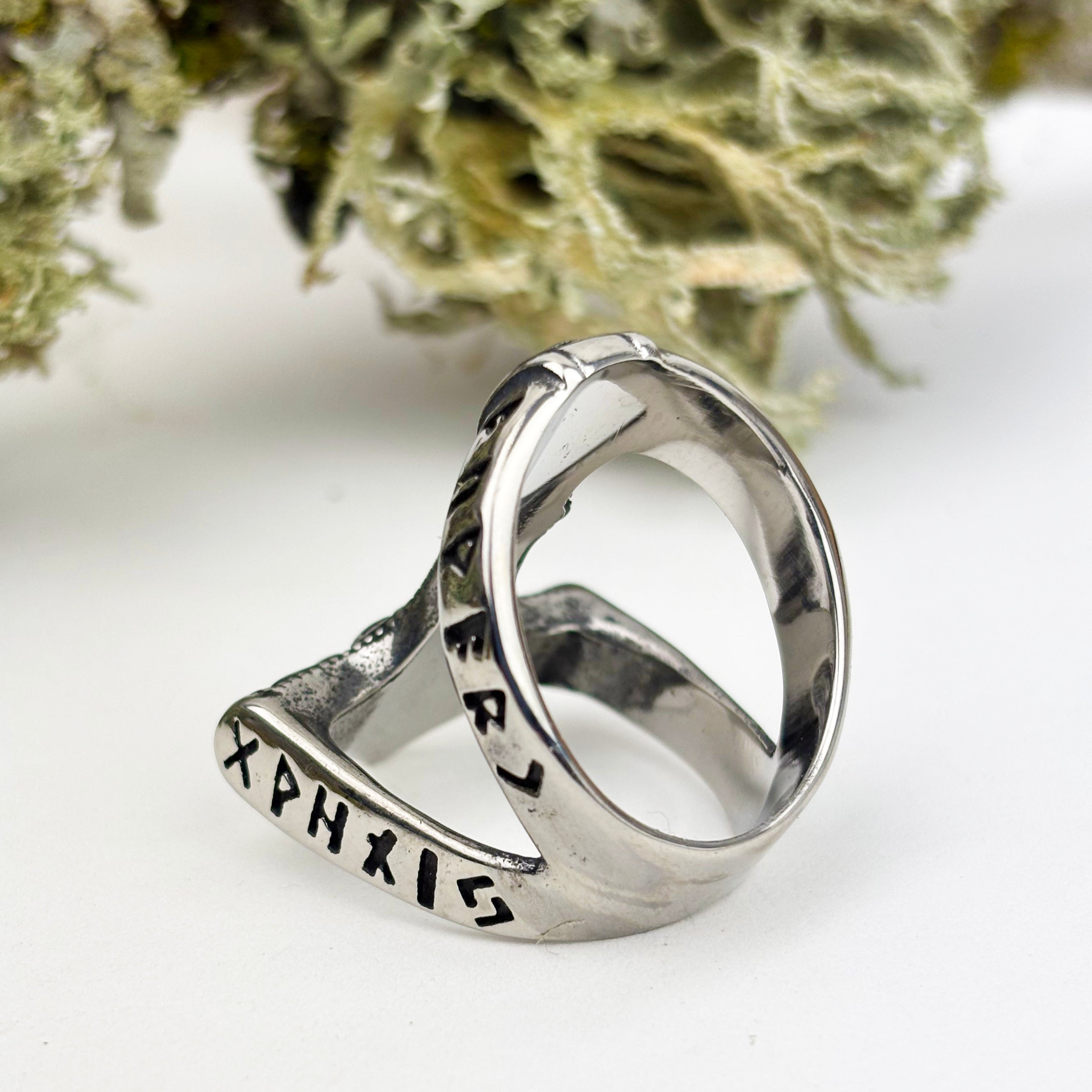 Engraved Thor's Hammer Ring