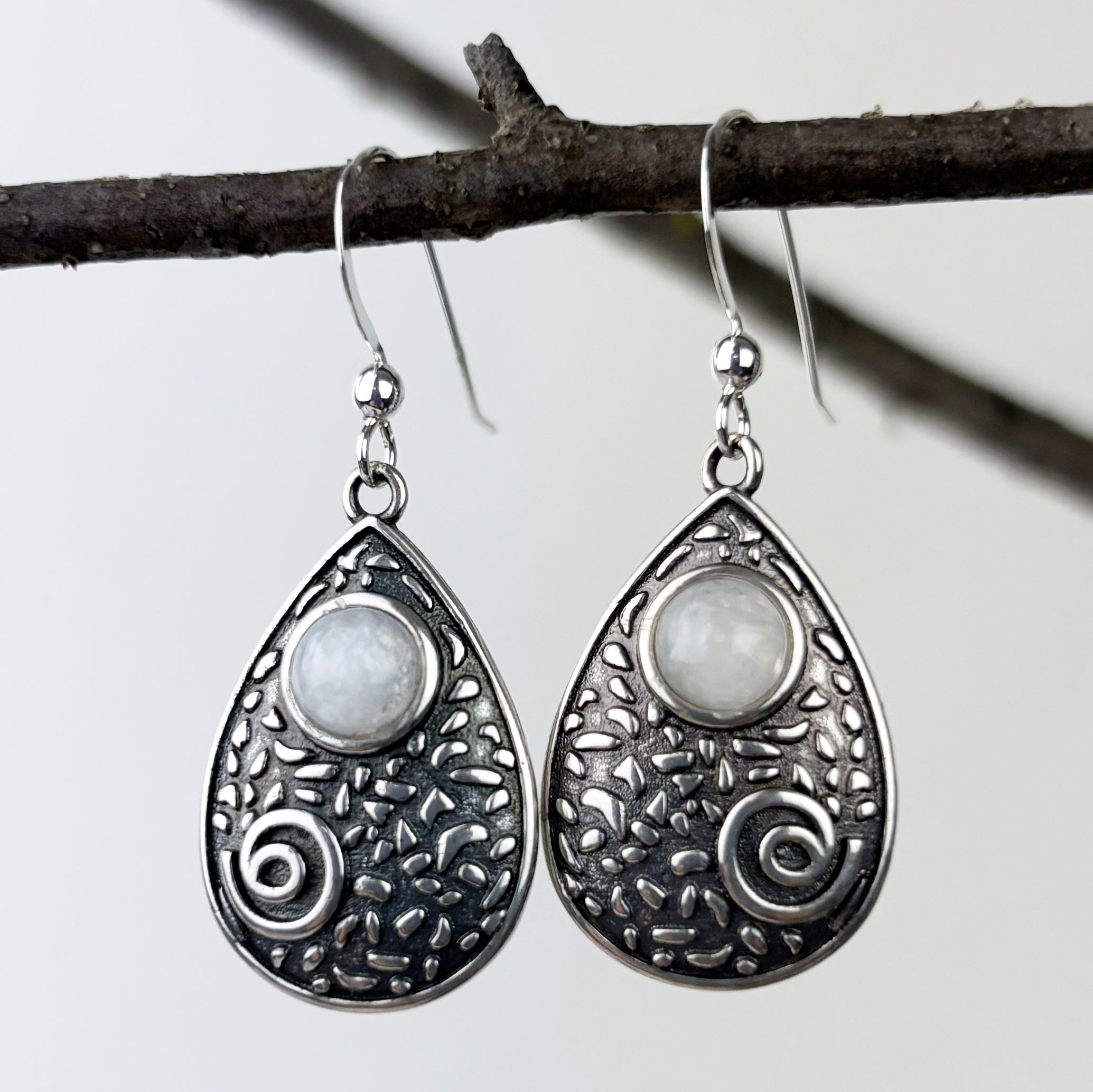 LIMITED EDITION - Moonstone gemstone in a teardrop