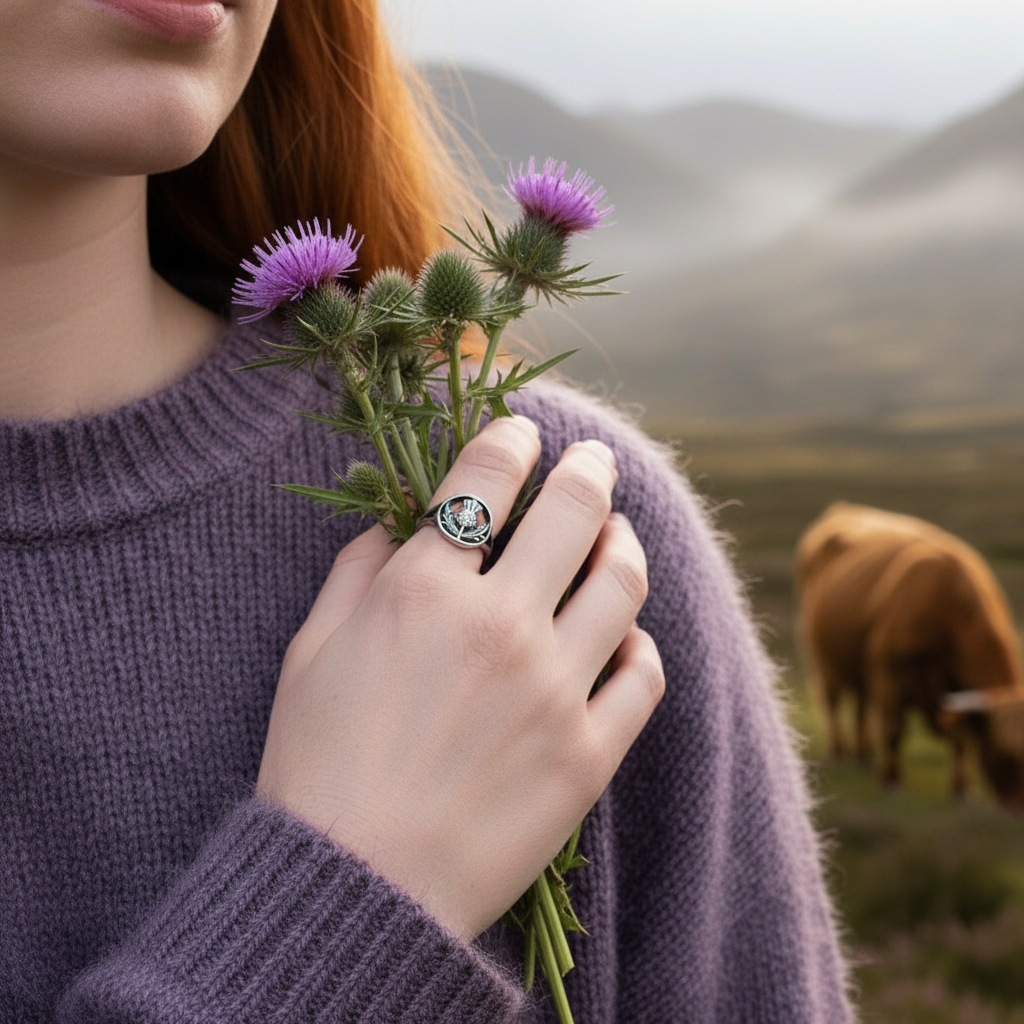 Women's Scottish Thistle Ring