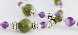 AM/CONN-606 Amethyst and Connemara Marble Necklace