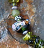 CONN-10 Connemara Marble and Moss Quartz Necklace