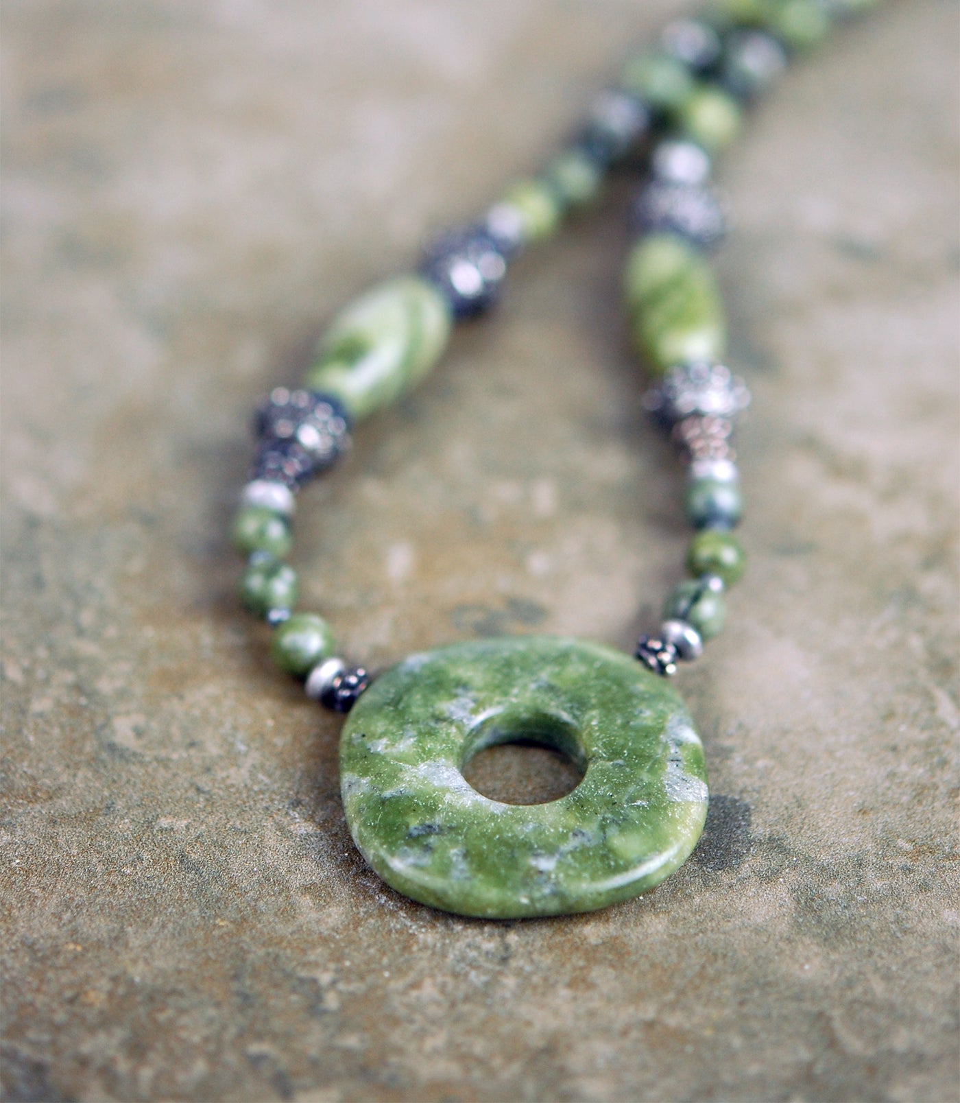 Connemara Marble Center Focal Necklace