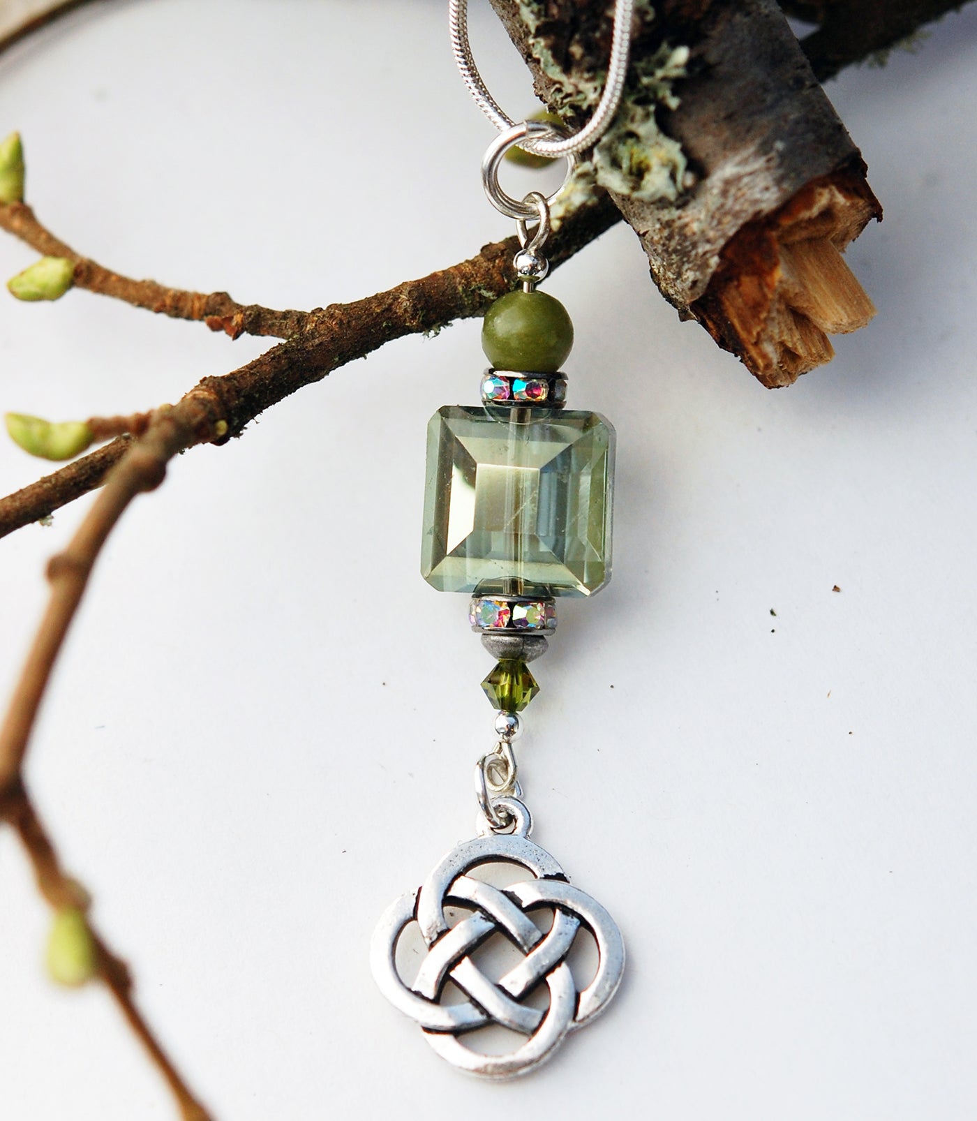 Connemara Marble Celtic Knot Pendant