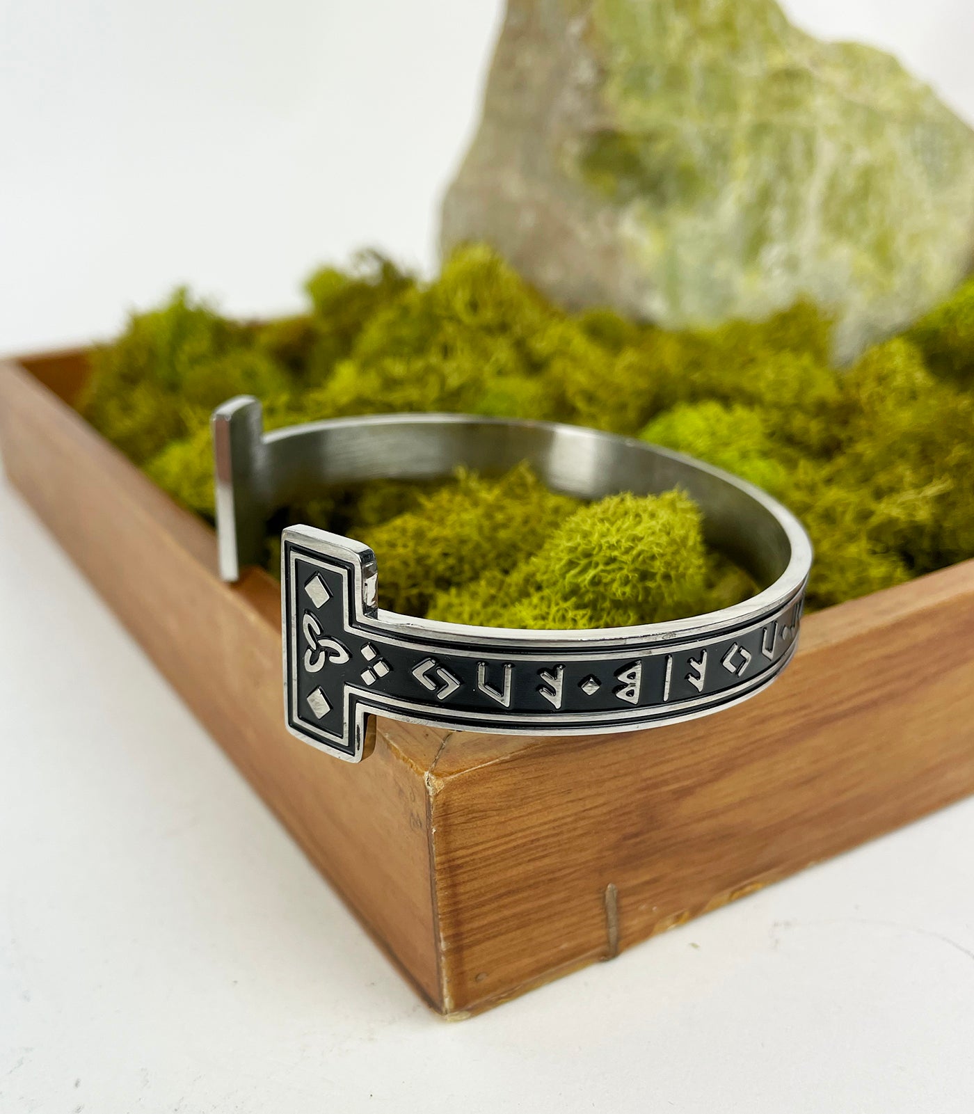 Men's Stainless Steel Celtic Torc Cuff Bracelet