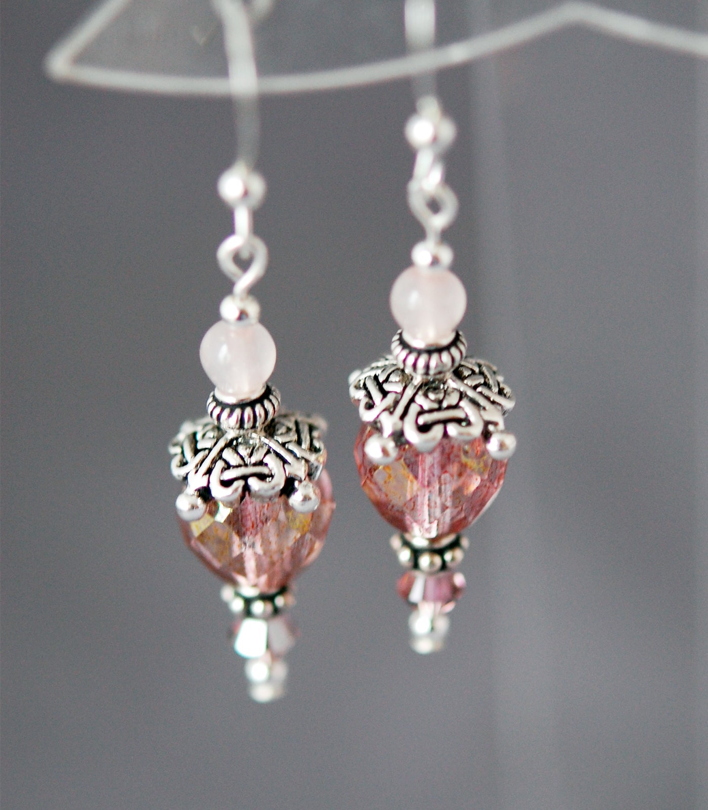 Celtic Cap with Rose Quartz