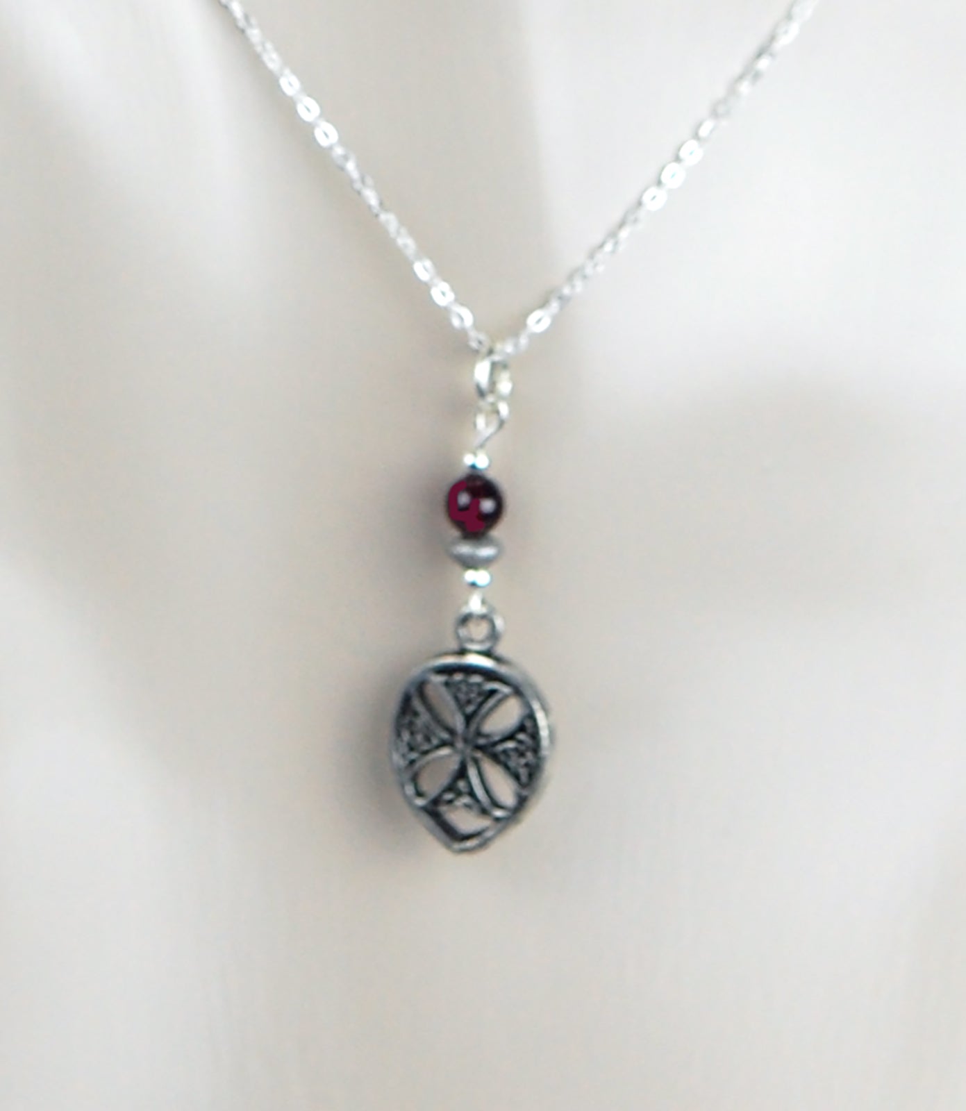 Celtic Warrior Shield with Garnet