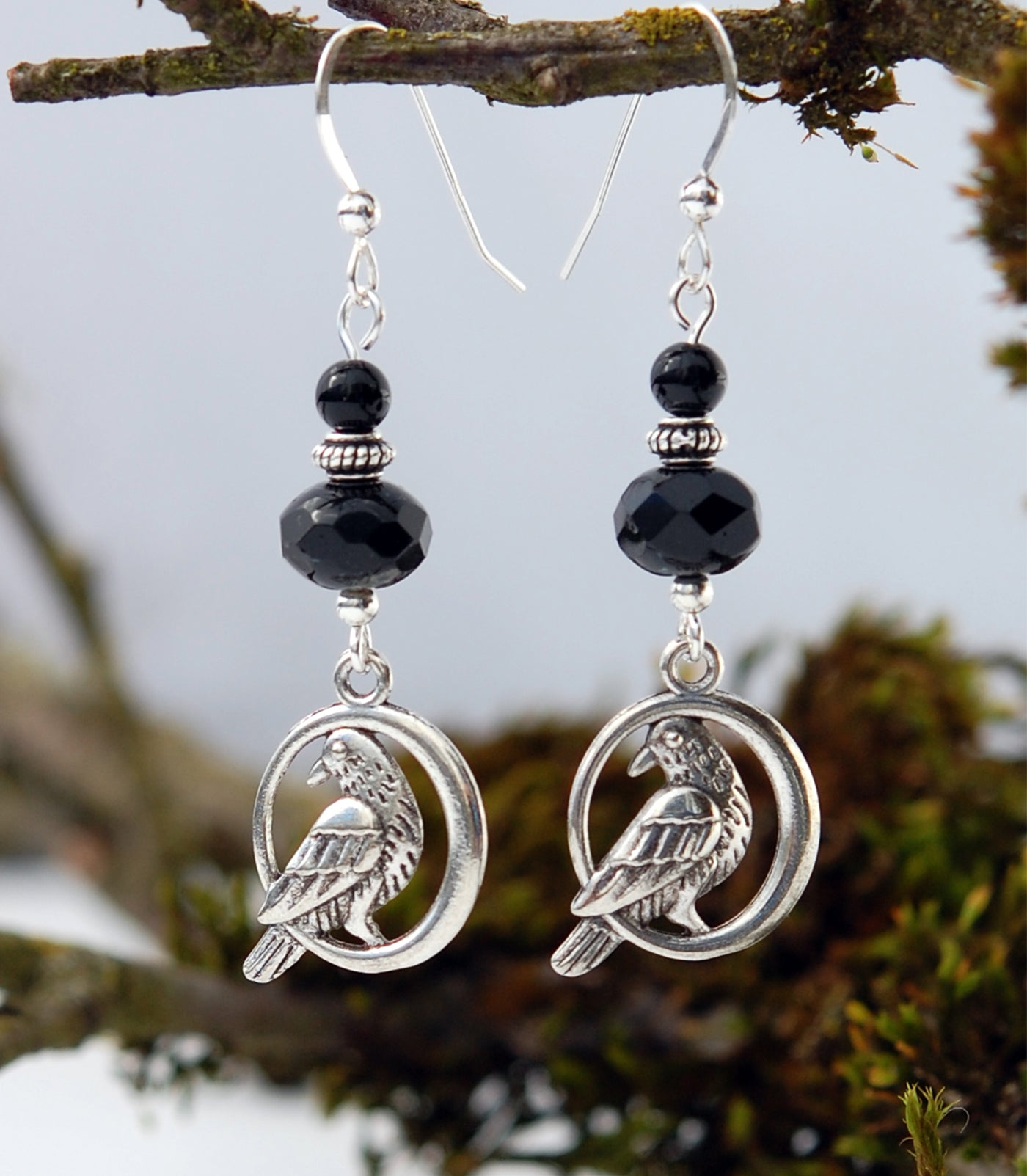 Black Onyx with Celtic Raven