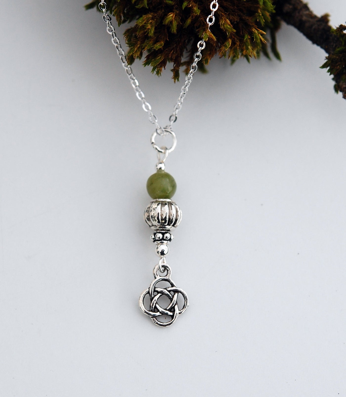 Connemara Marble with Fluted Bead