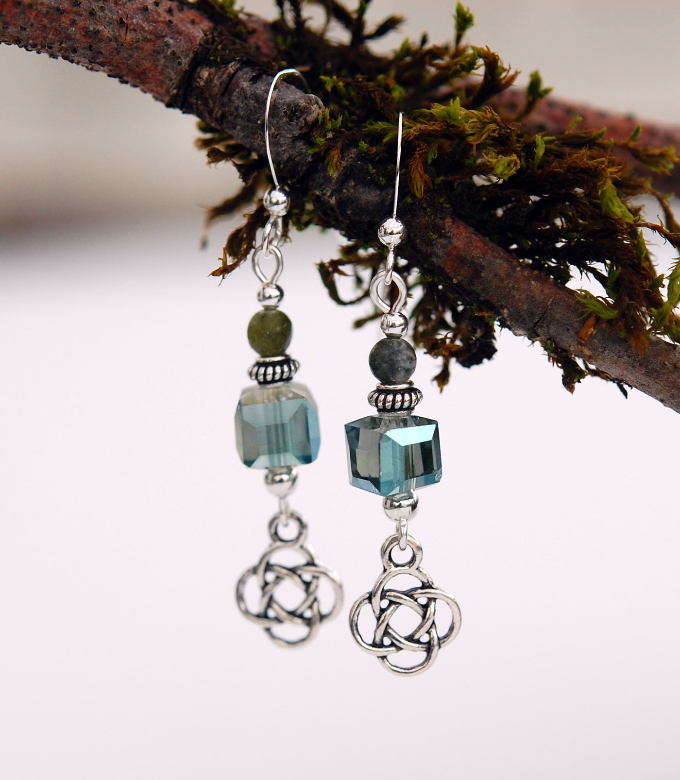 Cube Crystal with Connemara Marble