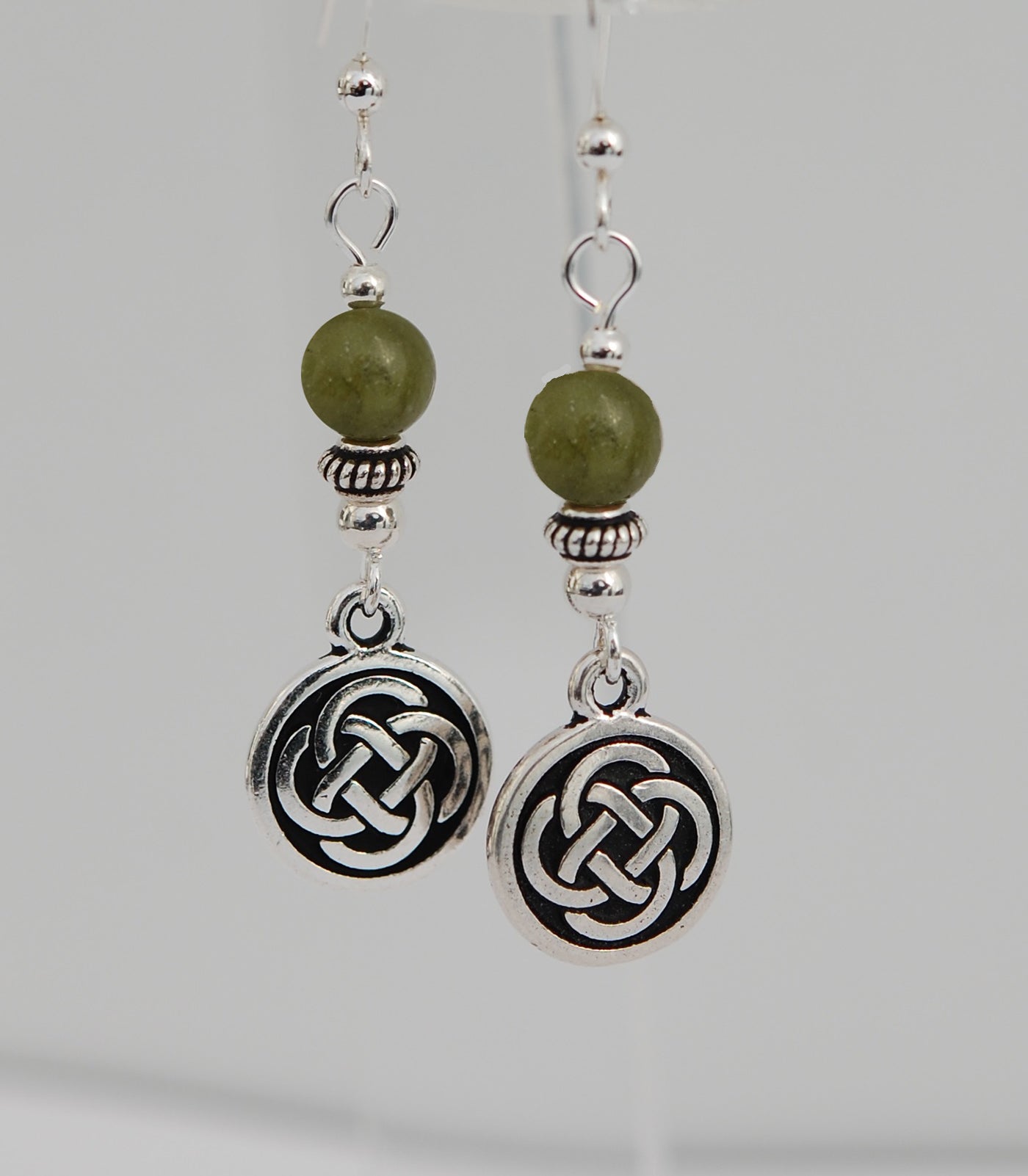 Celtic Knot Disk with Connemara Marble