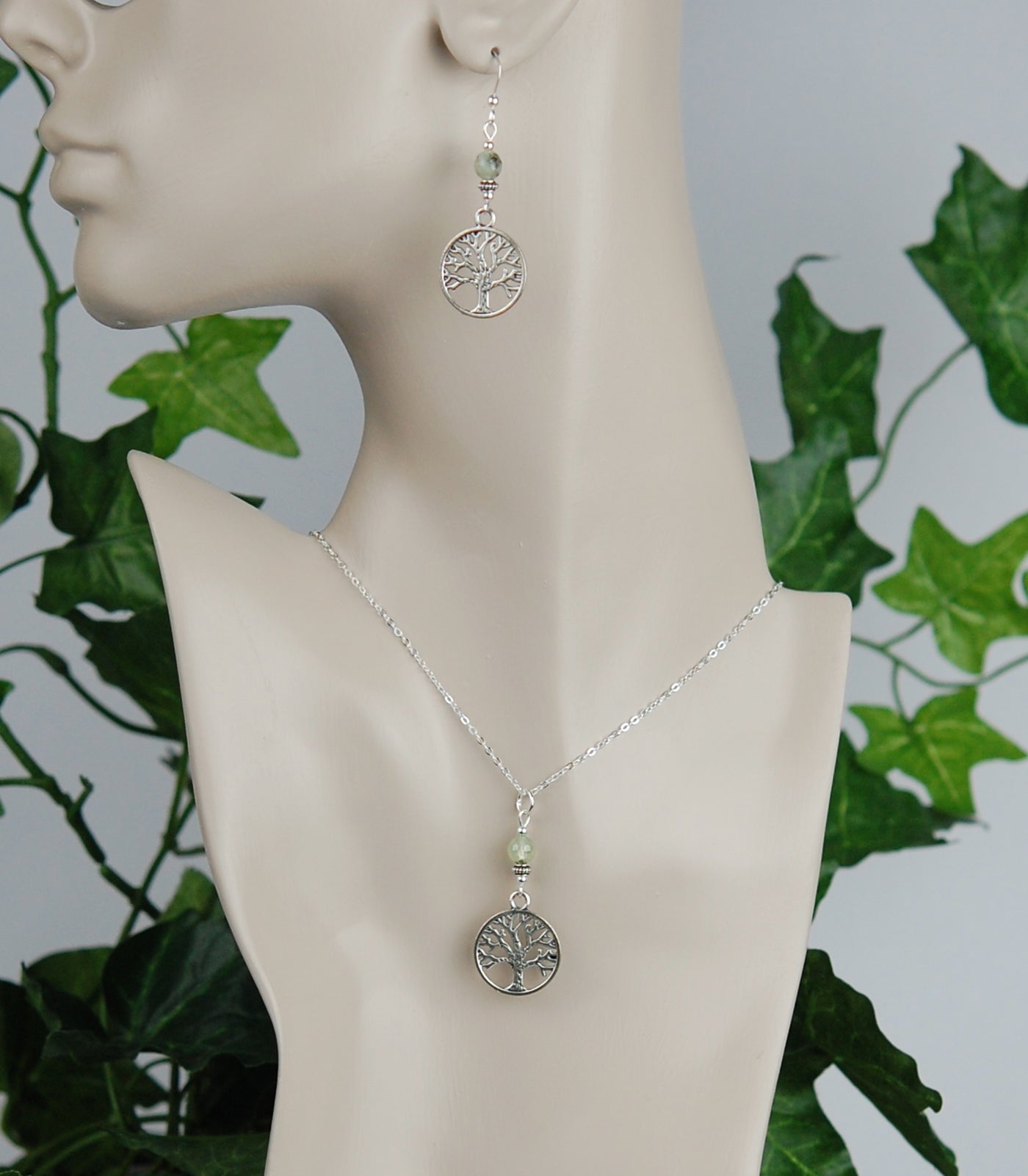 Celtic Tree of Life with Prehnite