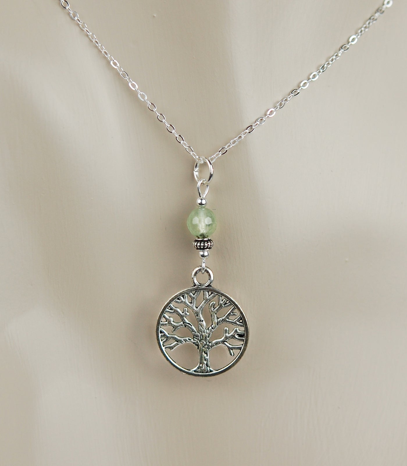 Celtic Tree of Life with Prehnite
