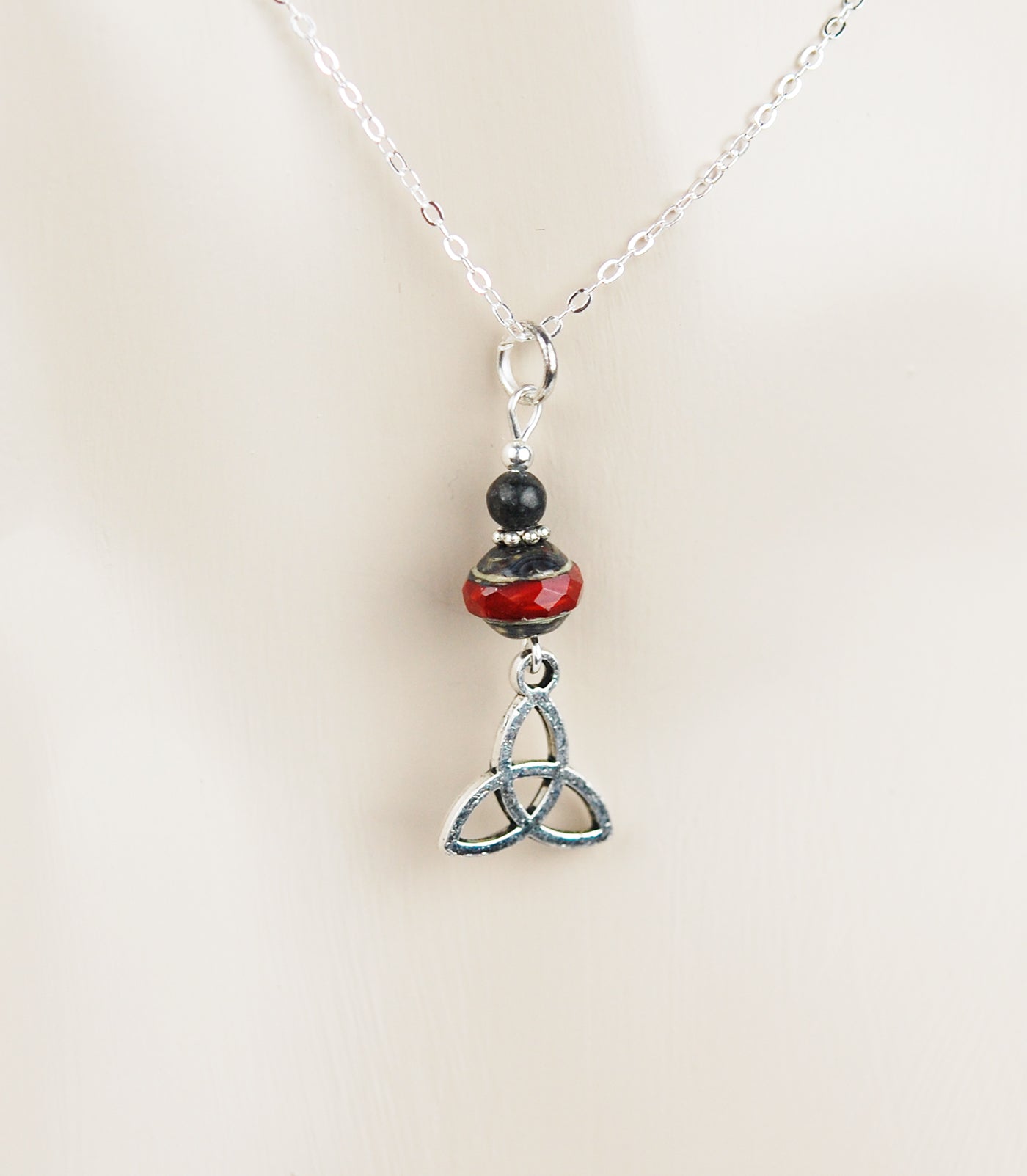 Kilkenny Marble with Red Picasso Bead