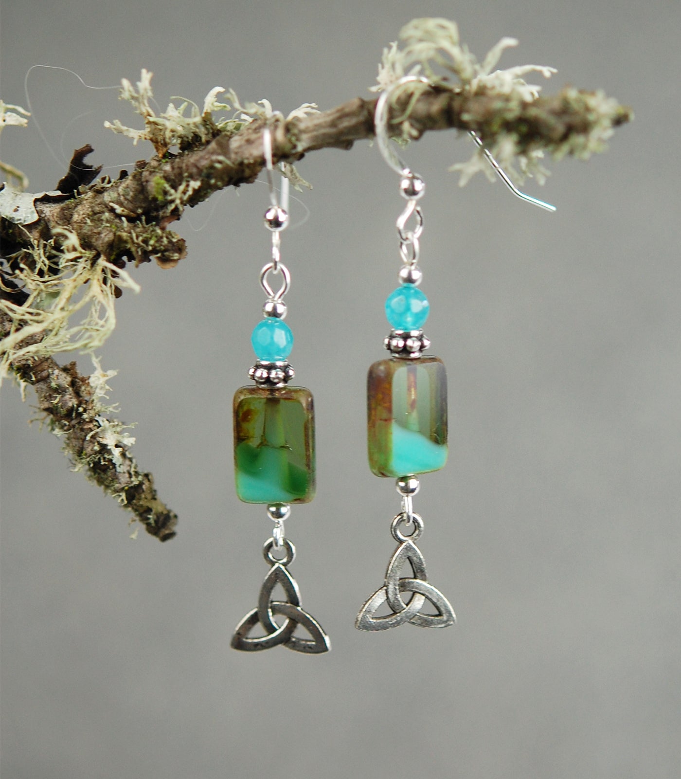 Amazonite with Rectangle Picasso Bead