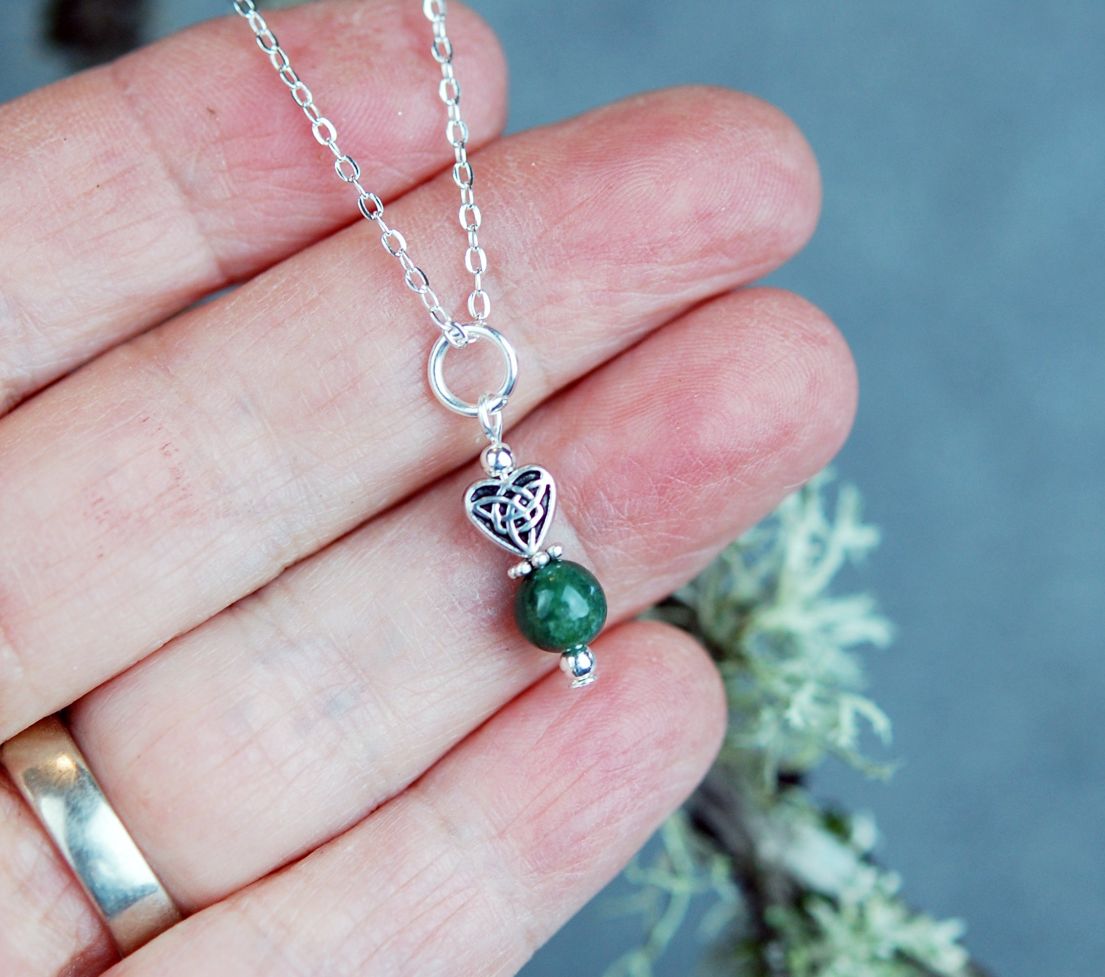 Gardener's Stone with Small Celtic Hearts