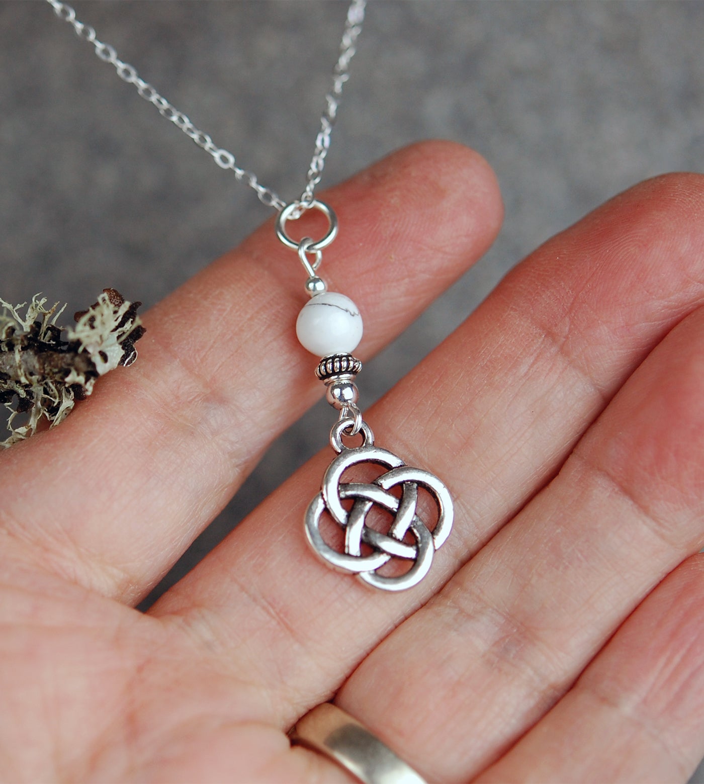 Celtic Knot Drops with Howlite
