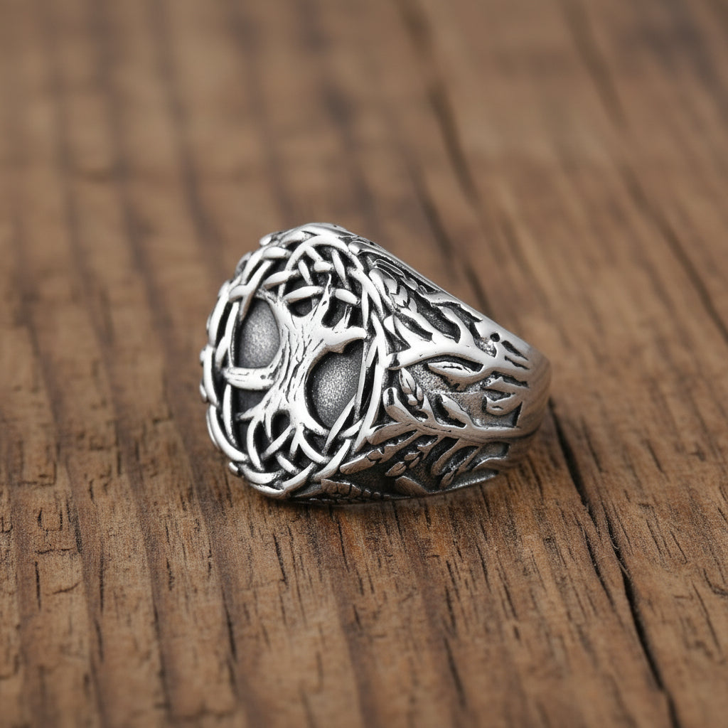 Celtic Knot Tree of Life Ring - Yggdrasil