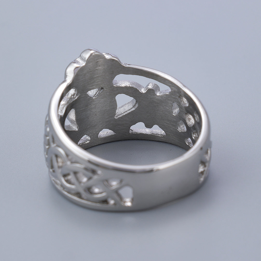 Open Celtic Knot Claddagh Ring