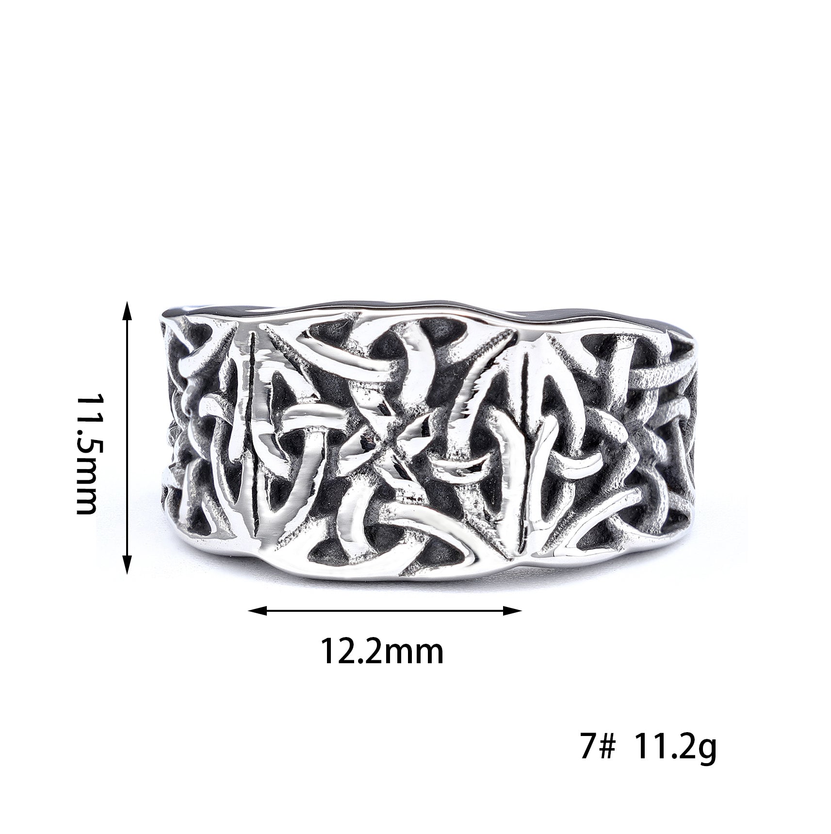 Medium Quad Tri Knot Ring