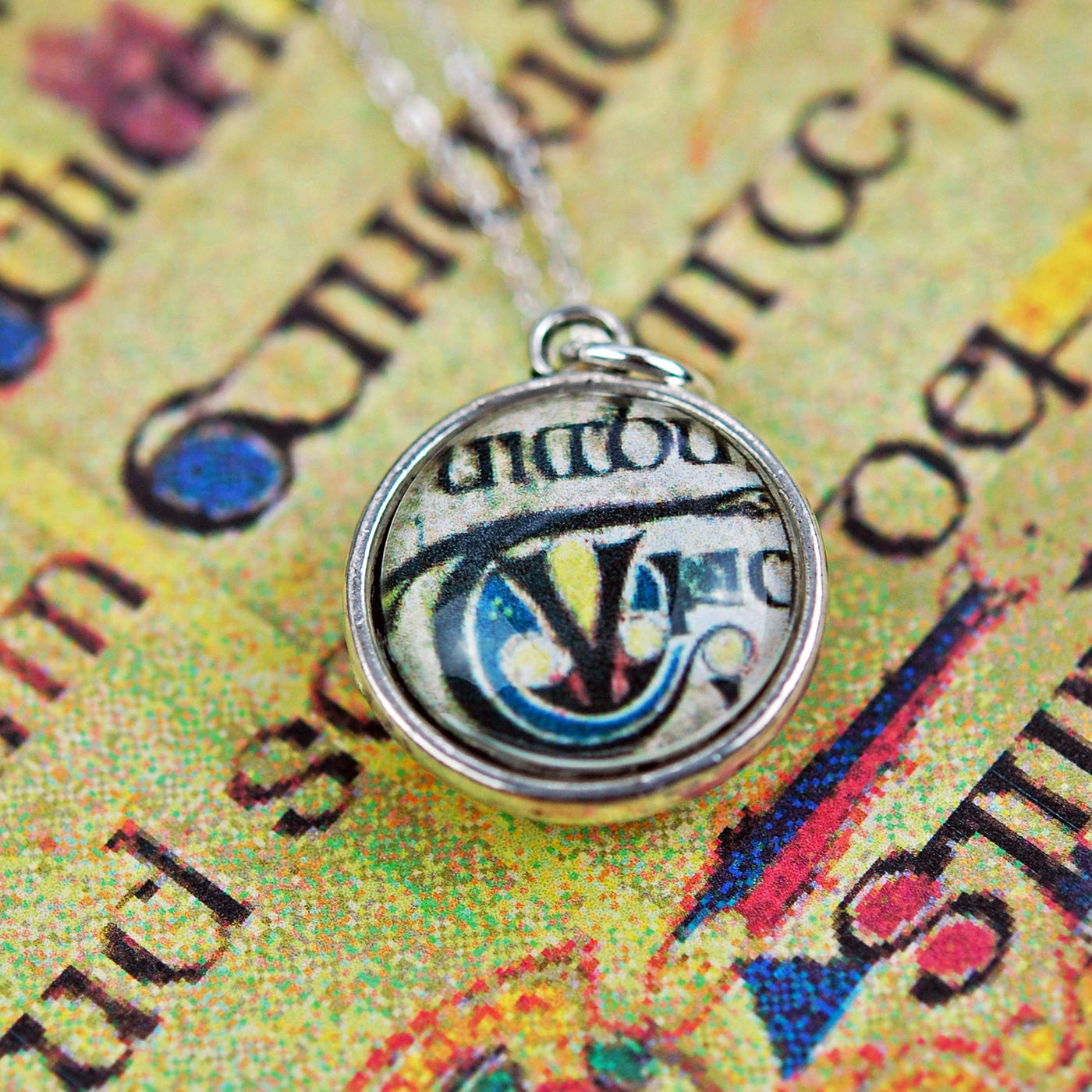 Ancient Kells Manuscript Double-sided Pendant