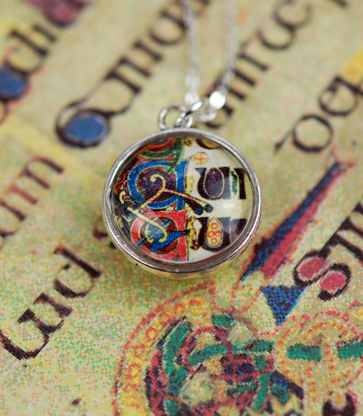 Ancient Kells Manuscript Double-sided Pendant