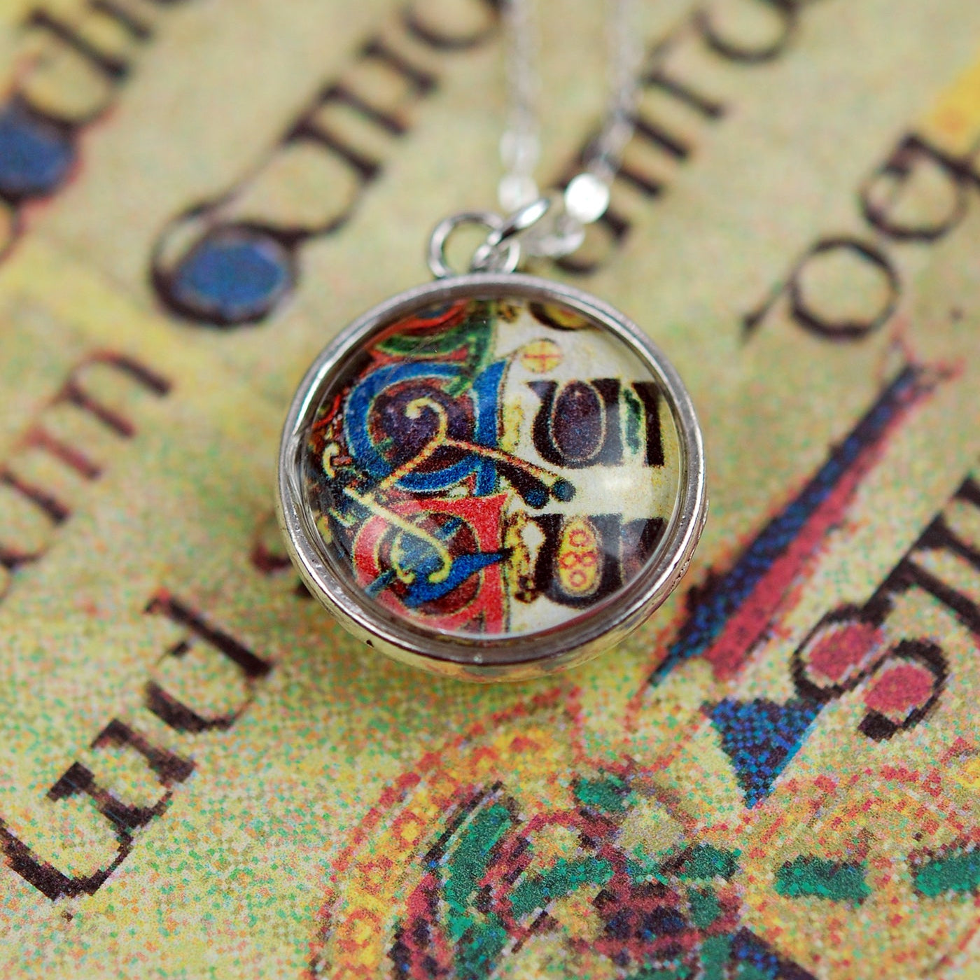 Ancient Kells Manuscript Double-sided Pendant