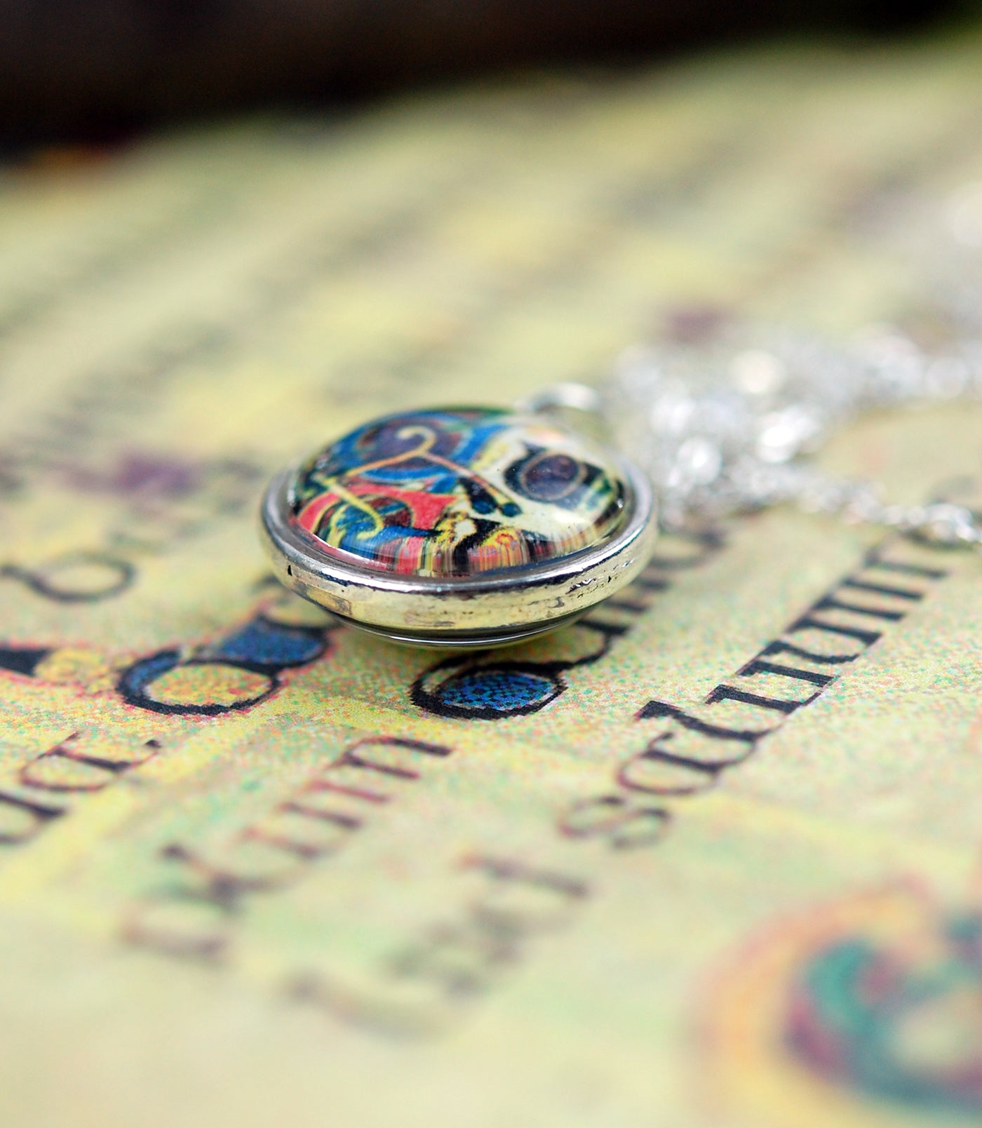 Ancient Kells Manuscript Double-sided Pendant