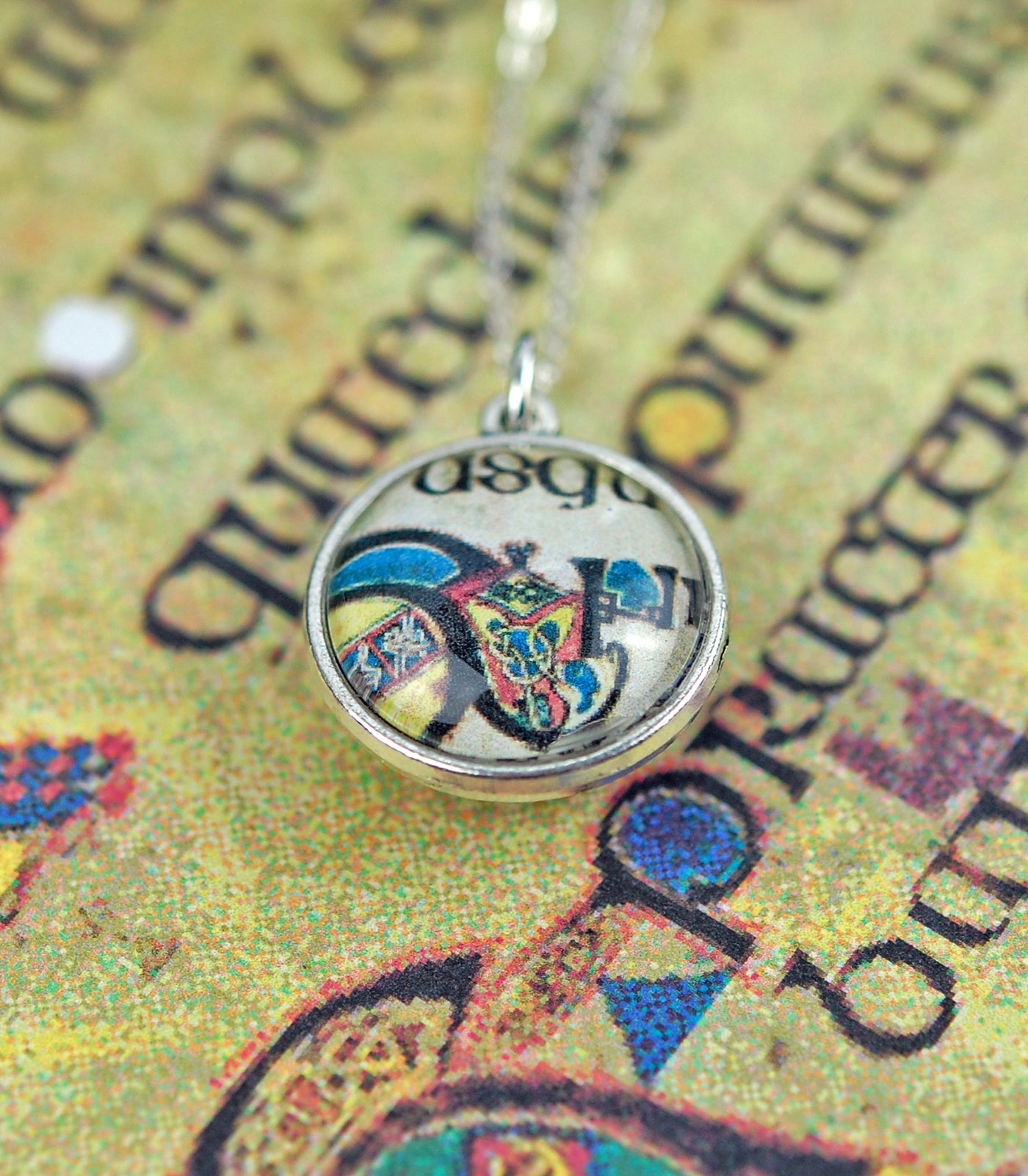 Ancient Kells Manuscript Double-sided Pendant