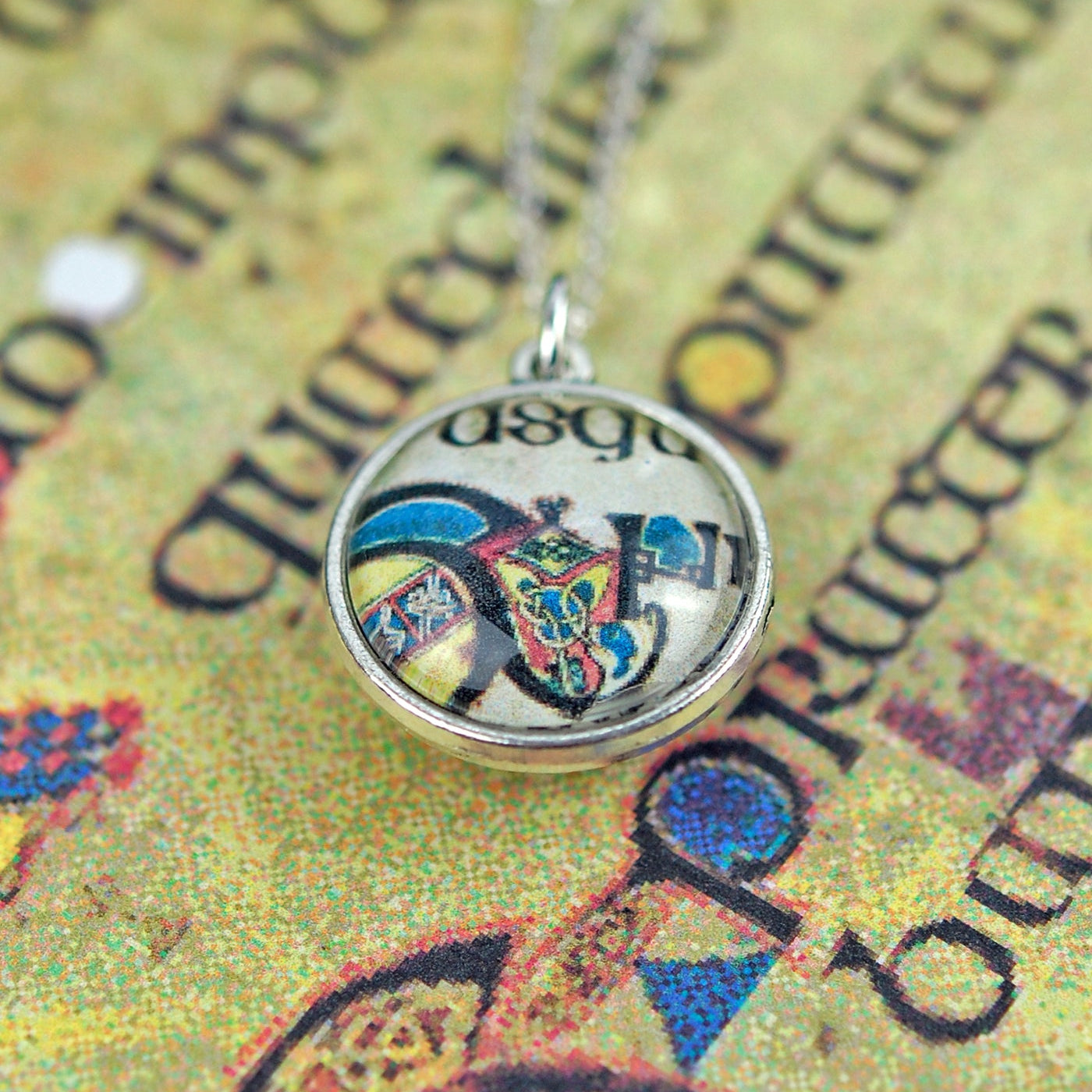 Ancient Kells Manuscript Double-sided Pendant