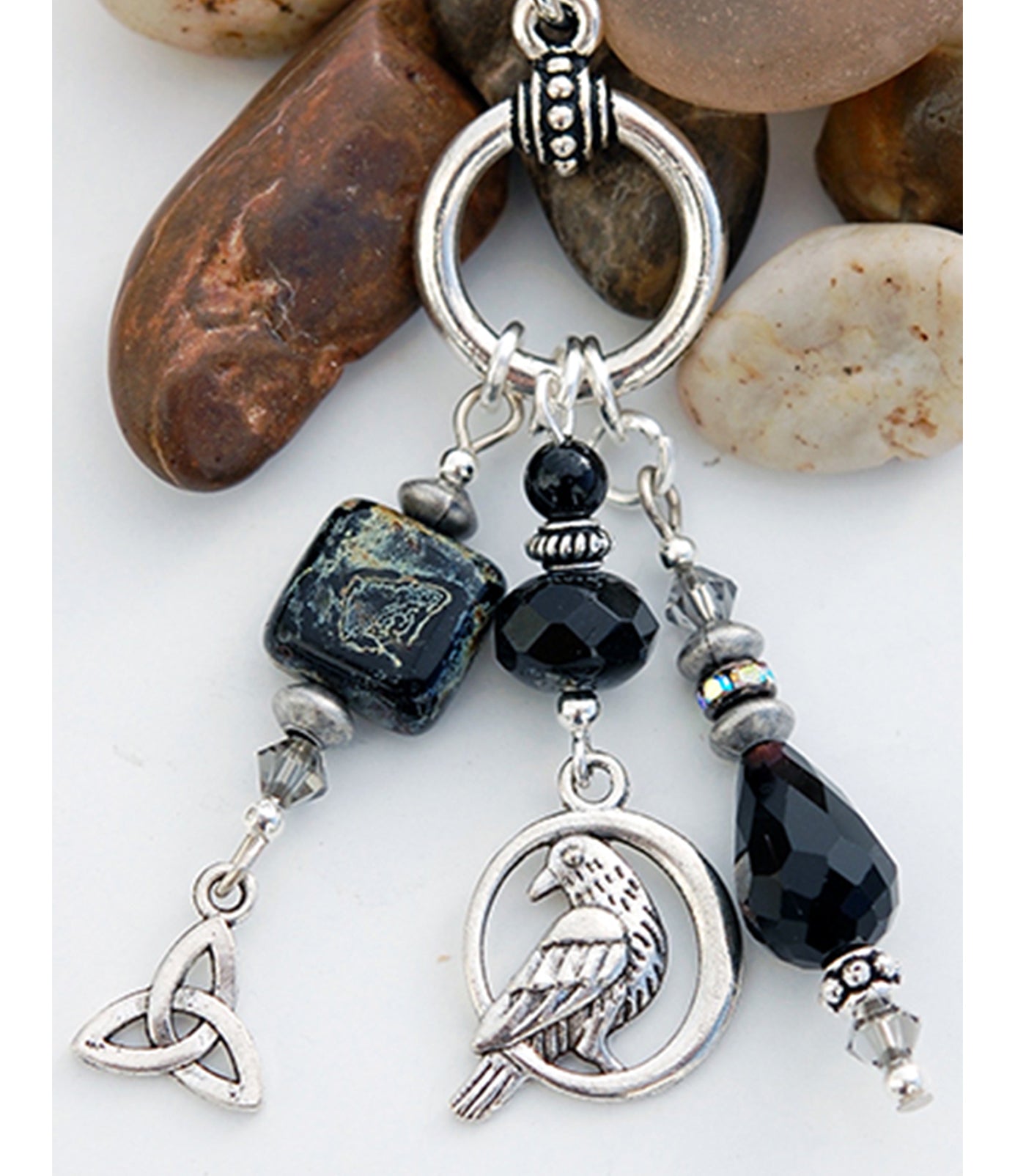 Legend of the Celtic Raven Pendant with Black Onyx