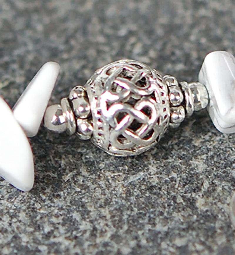 Howlite with Celtic Knots Bracelet