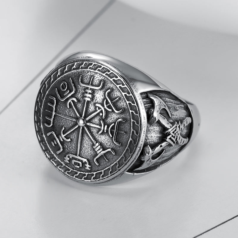 Vegvisir - Viking Compass Ring