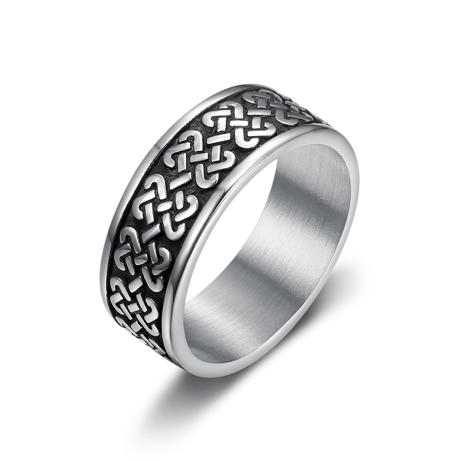 Rectangle Celtic Knot Band Ring