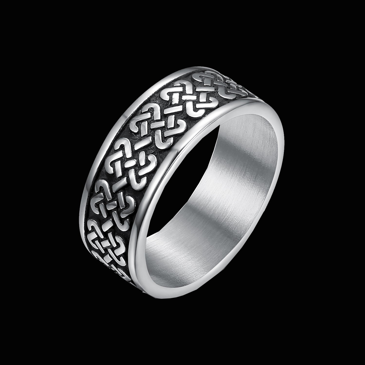 Rectangle Celtic Knot Band Ring