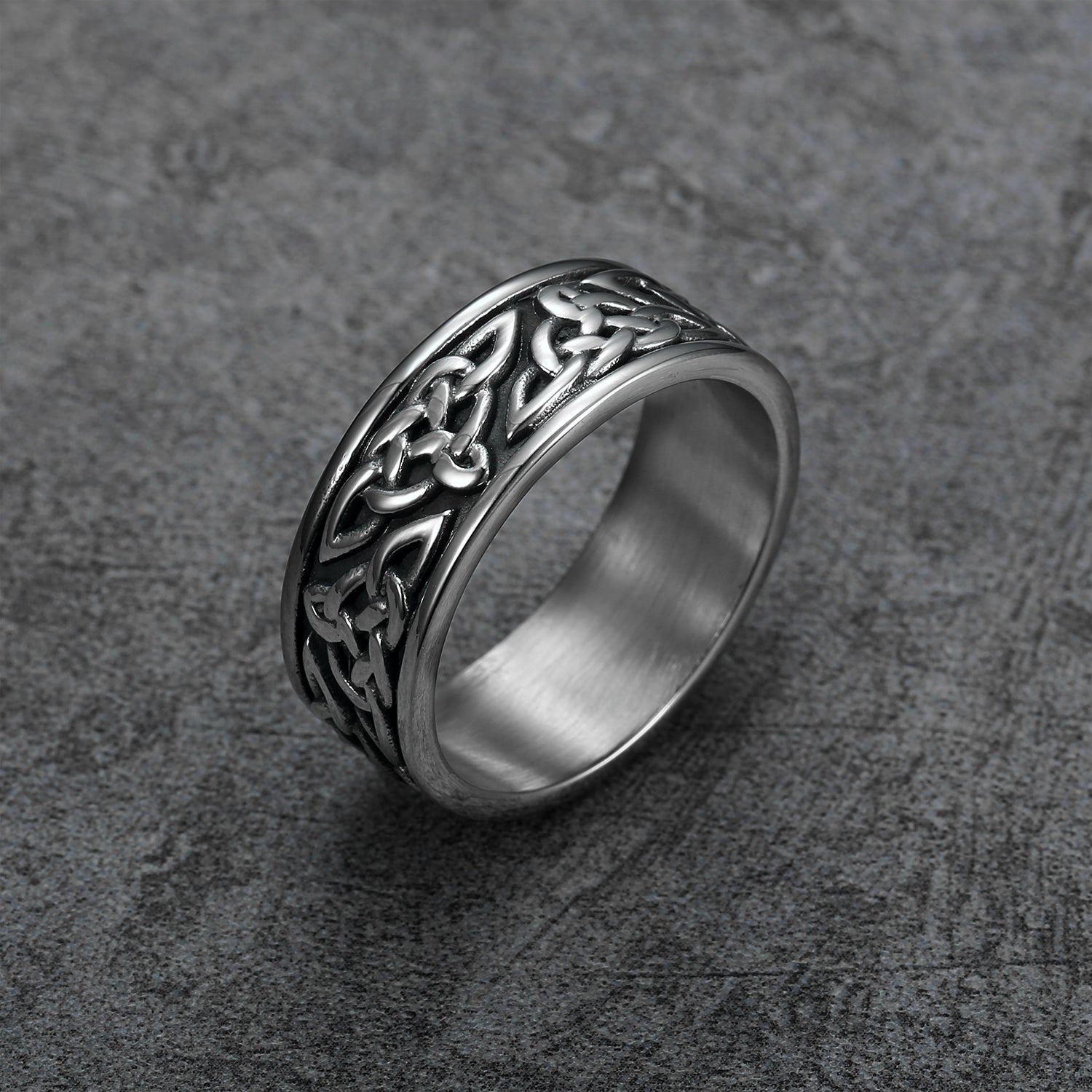 Long Trinity Knot Band Ring