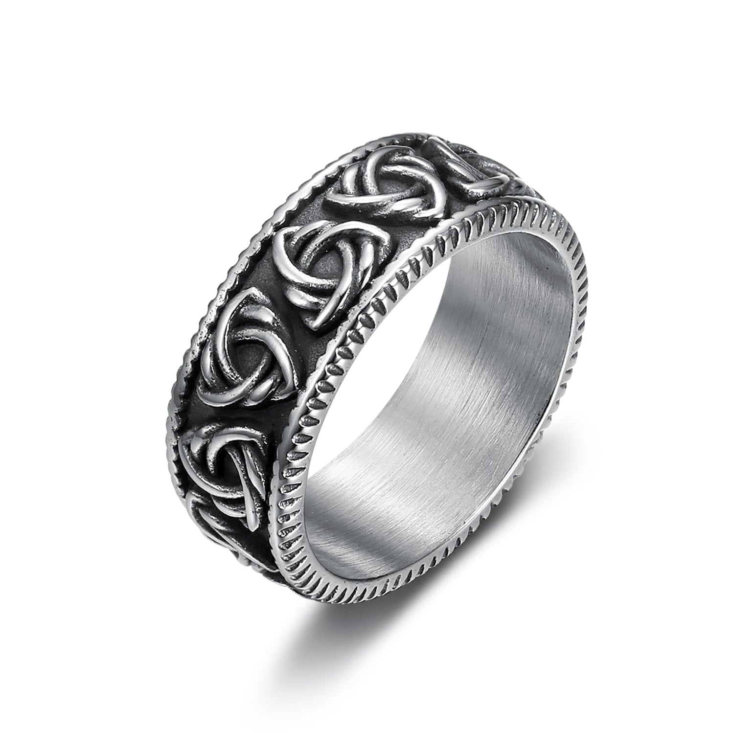 Double Trinity Knot Band Ring