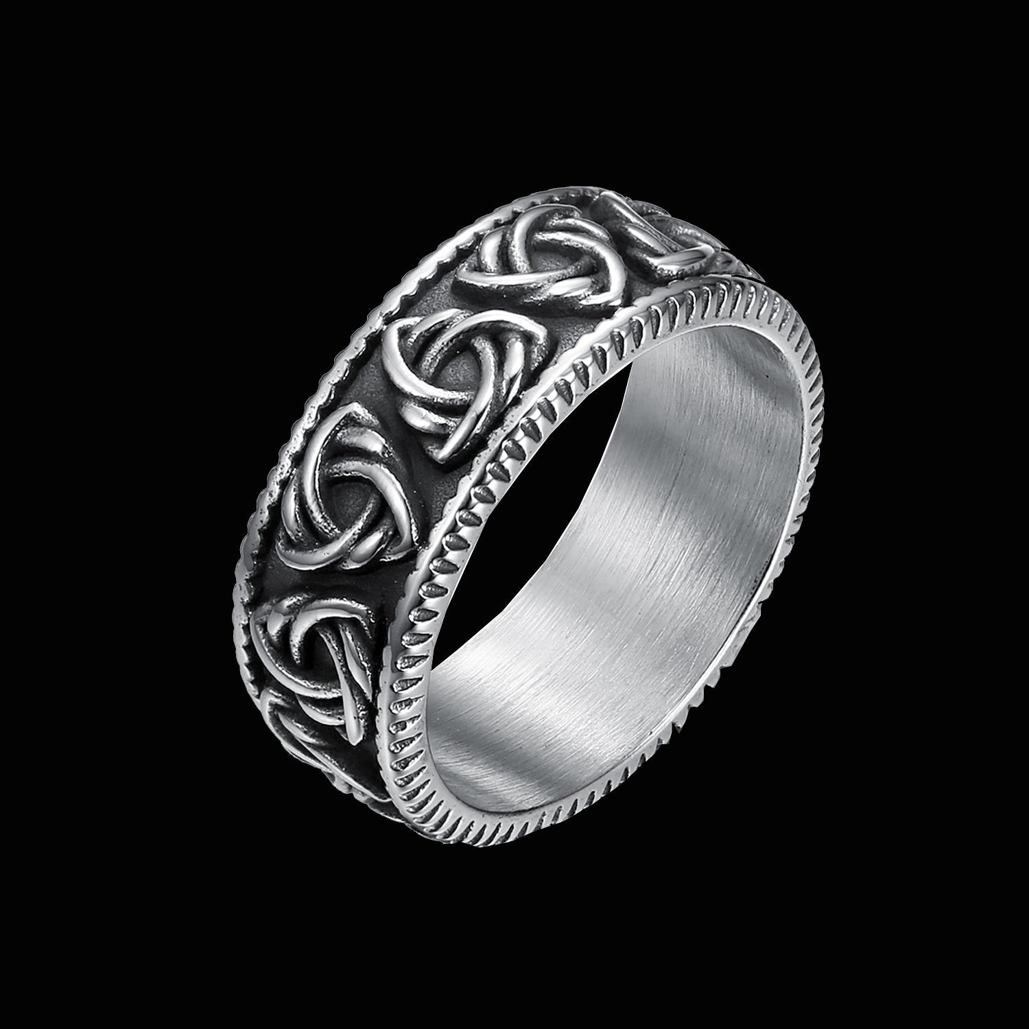 Double Trinity Knot Band Ring