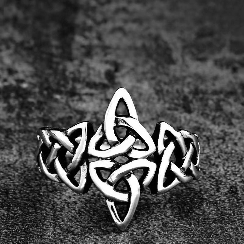 Open Double Tri Knot Ring