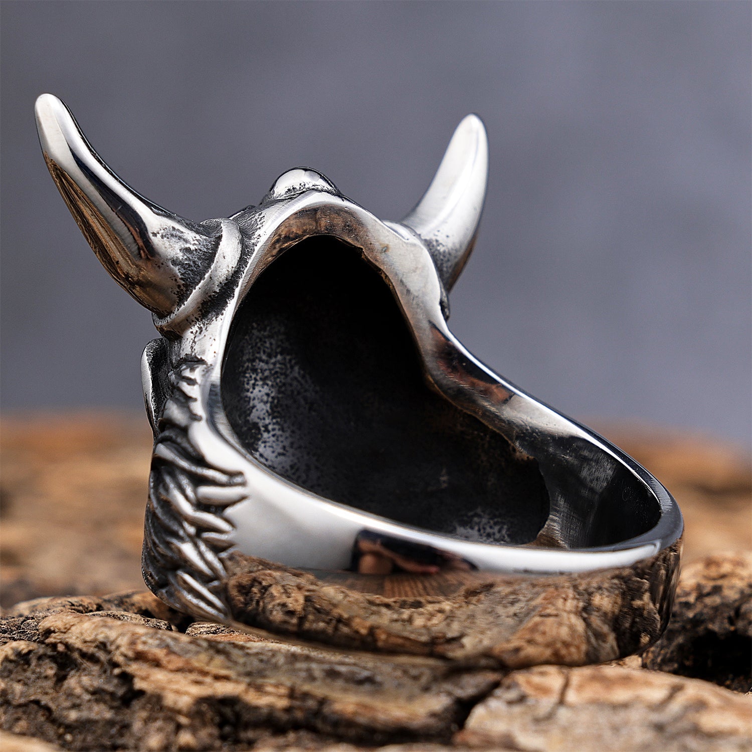 Celtic Horned Warrior Ring