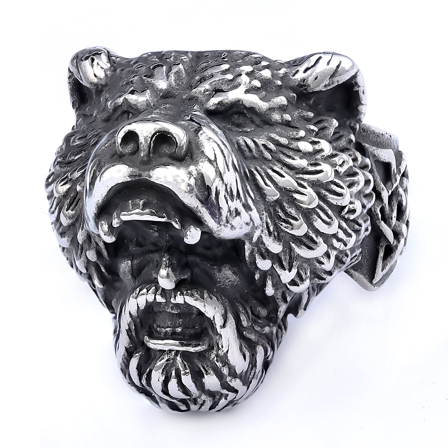 Odin's Bear Spirit Totem with Celtic Knots Ring