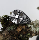 Celtic Trinity Knot Cross Ring