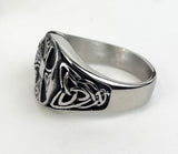 DM-Ring-A-06209 Celtic Trinity Knot Cross Ring