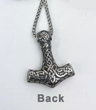 DM-517 Stainless Steel Thor's Hammer with Celtic Knotwork