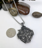 DM-907 Stainless Steel Odin with Ravens and Armor Pendant
