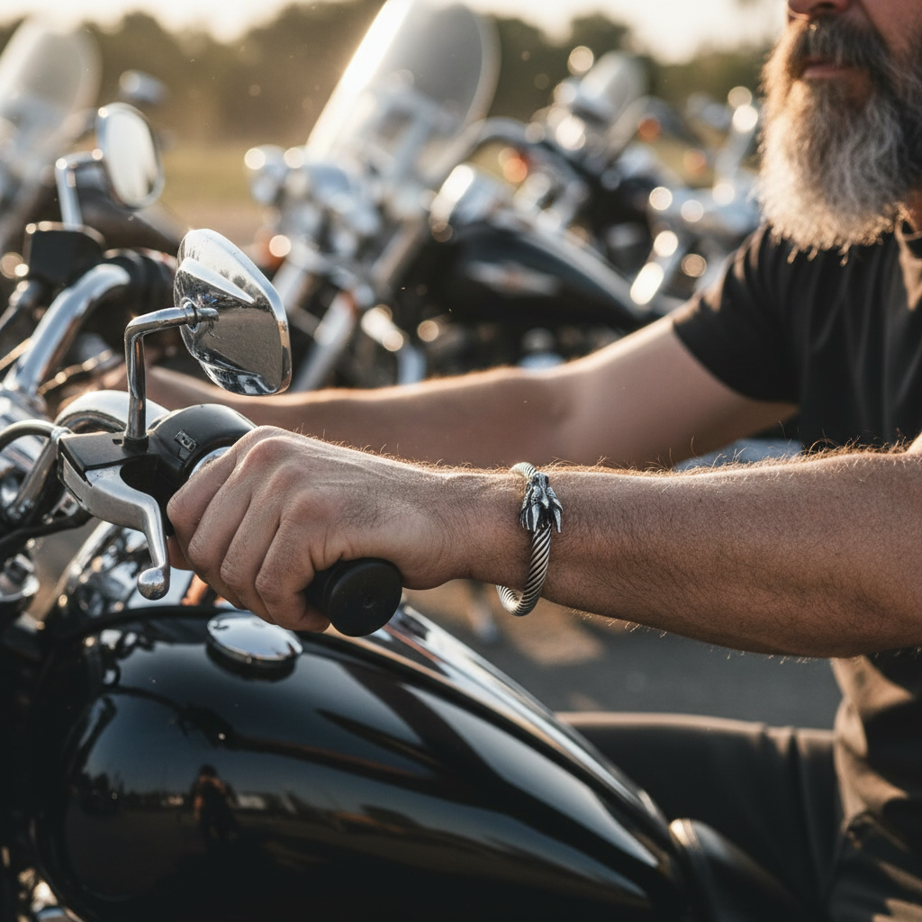 Dragon Torc Stainless Steel Bracelet