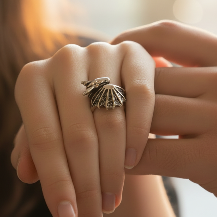 Sleeping Baby Dragon Ring