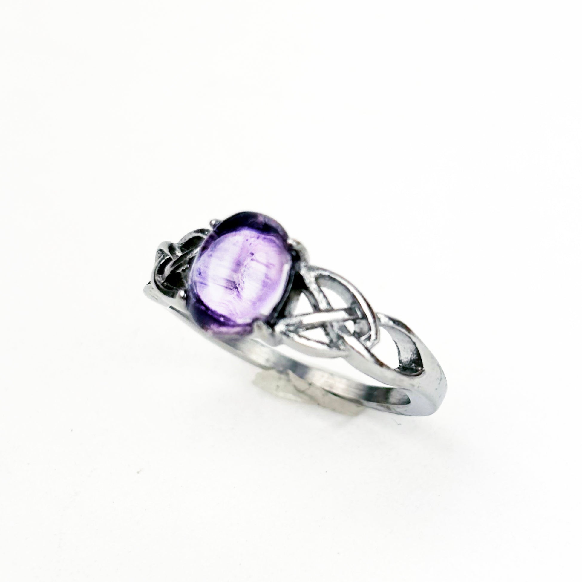 Women's Lavender Stone with Celtic Knots Ring